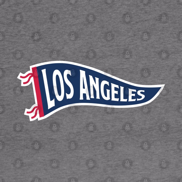 Los Angeles Pennant - White by KFig21